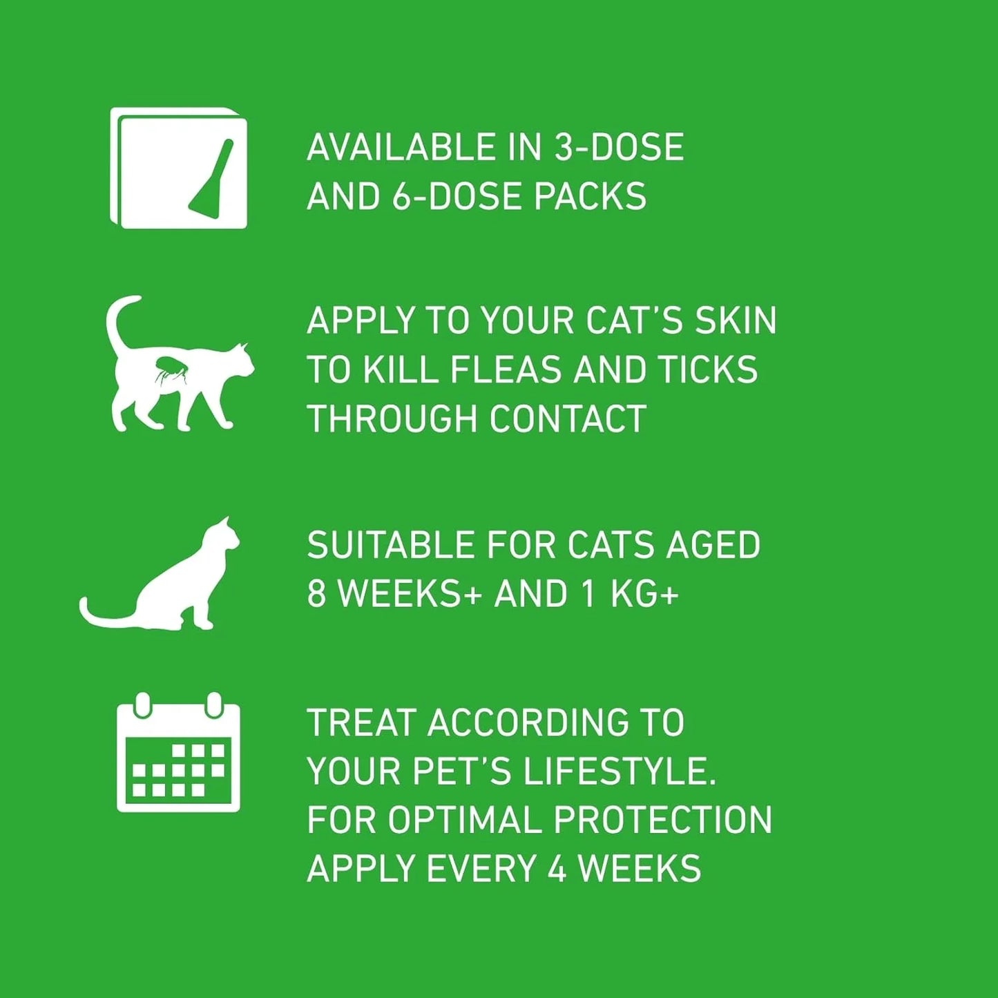 Frontline Plus Flea & Tick Treatment for Cats and Ferrets - 6 Pipettes