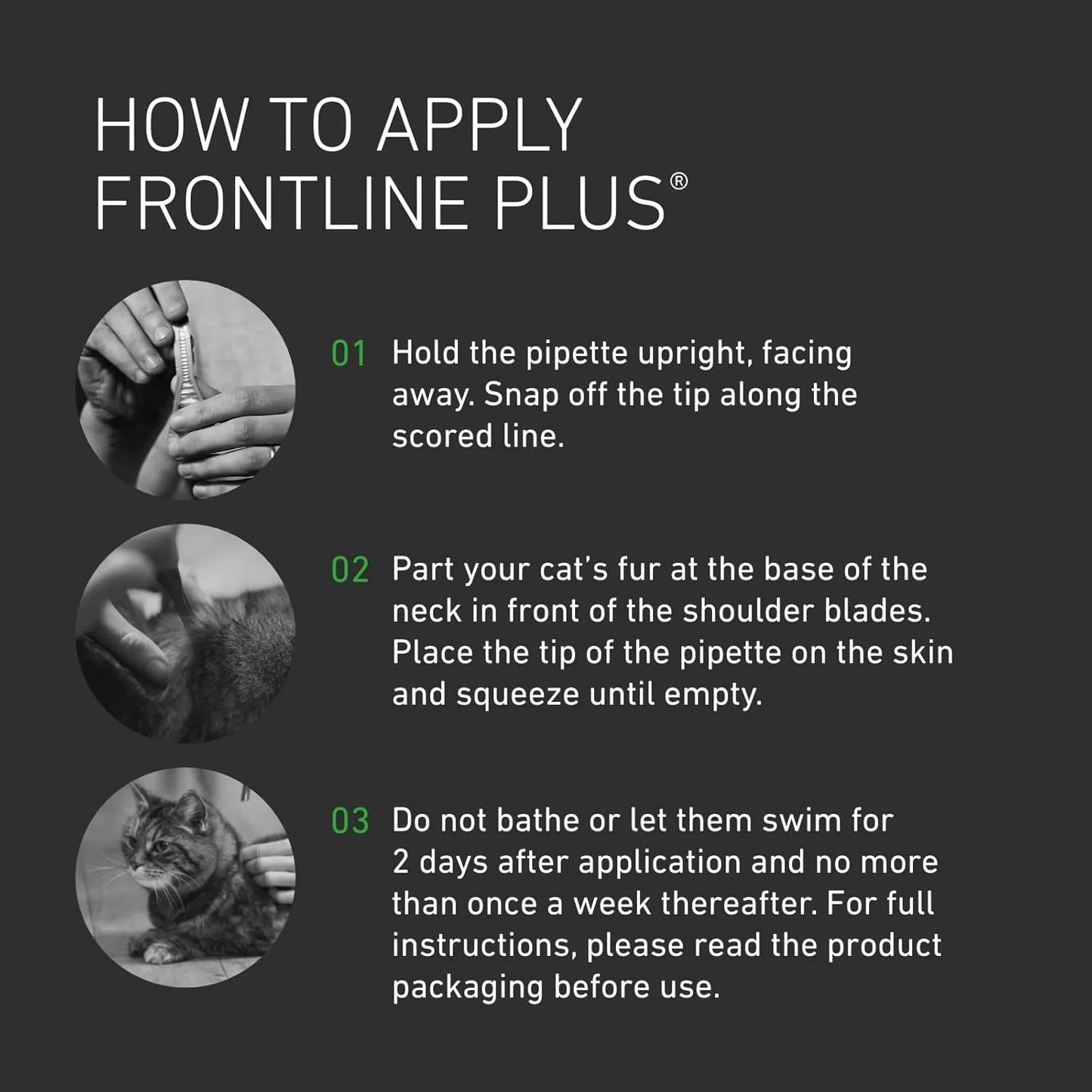 Frontline Plus Flea & Tick Treatment for Cats and Ferrets - 6 Pipettes