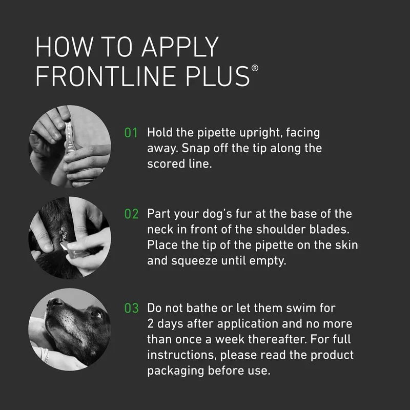 Frontline Plus Flea & Tick Treatment for Large Dogs - 6 Pipettes