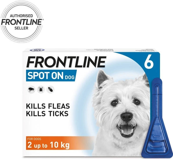 Frontline Spot On Flea & Tick Treatment for Small Dog (2-10kg) 6 Pipettes