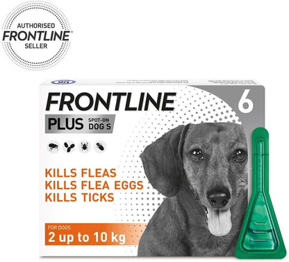 Frontline Plus Flea & Tick Treatment for Small Dogs - 6 Pipettes