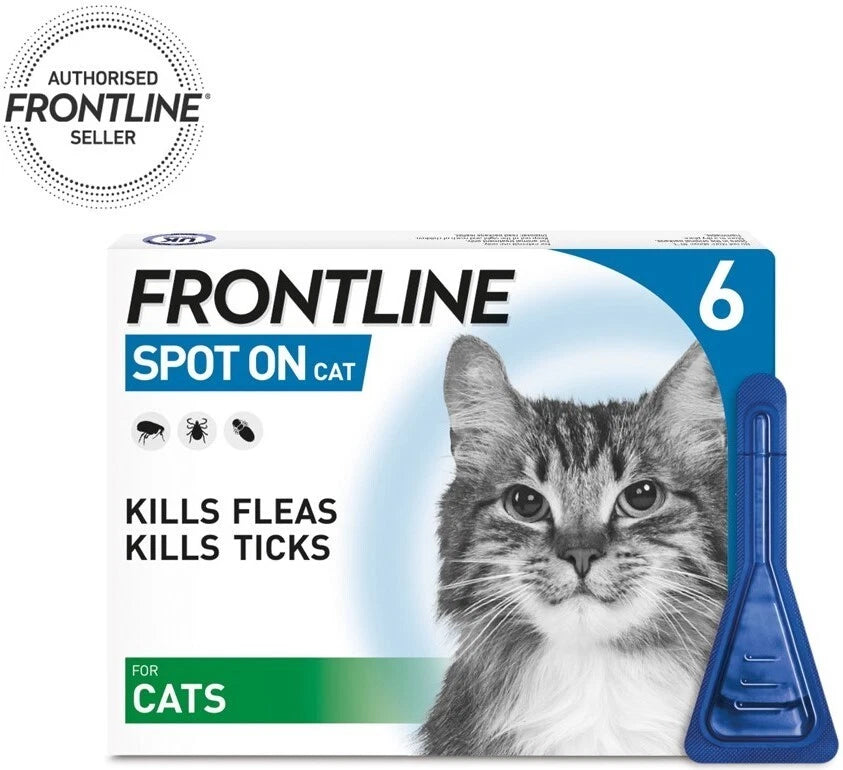 Frontline Spot On Flea & Tick Treatment for Cats - 6 Pipettes